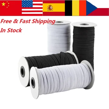 3mm 144 Yards Elastic Band Masks White Black High Elastic Flat Rubber Band Waist Band Sewing Stretch Rope DIY Mask Polyester
3mm 144 Yards Elastic Band Masks White Black High Elastic Flat Rubber Band Waist Band Sewing Stretch Rope DIY Mask Polyester