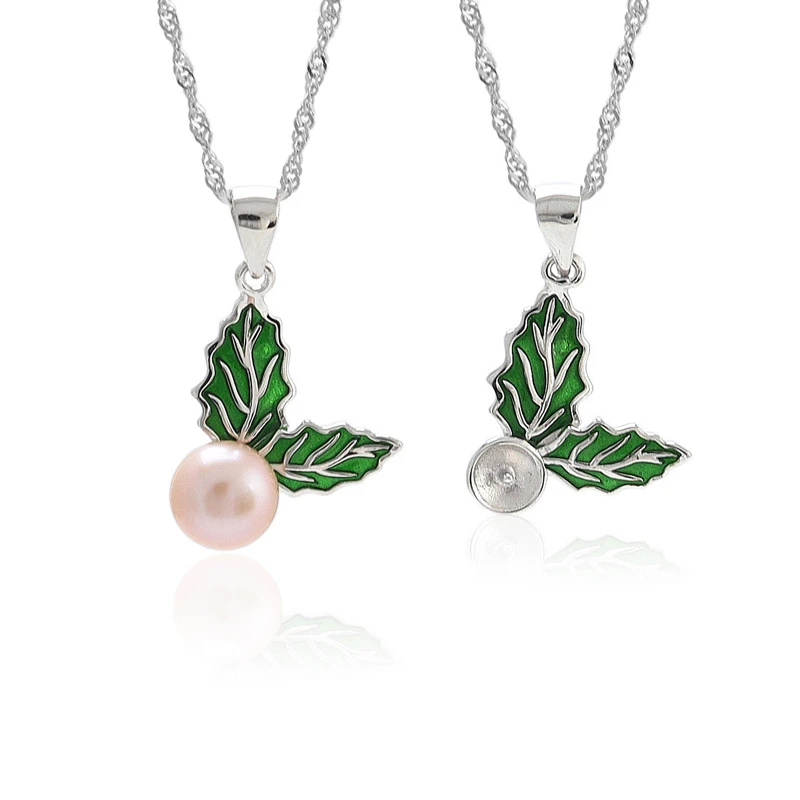Christmas Leaf Style S925 Sterling Silver Pearl Pendant Mounting Bases Semi Mount Solid Sterling Women Necklace DIY Settings
Christmas Leaf Style S925 Sterling Silver Pearl Pendant Mounting Bases Semi Mount Solid Sterling Women Necklace DIY Settings