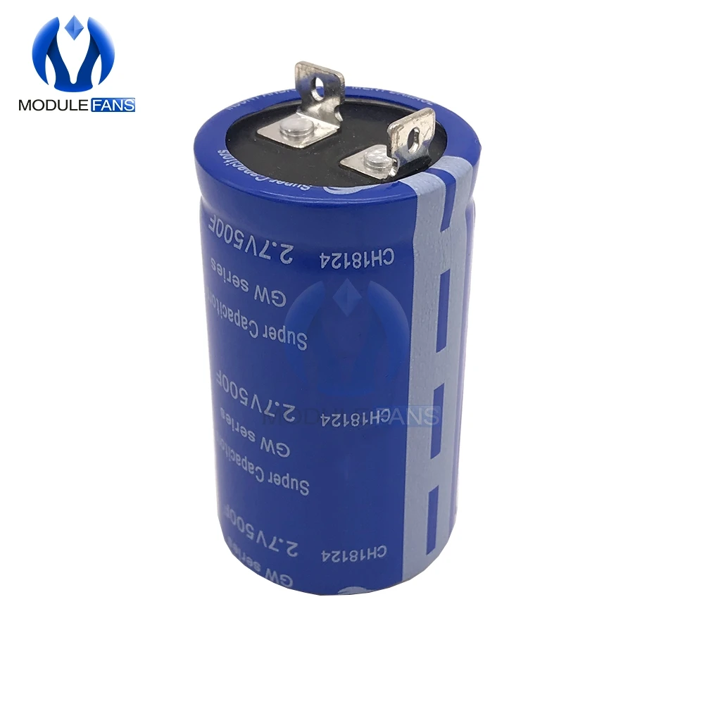 2.7V500F 2.7V 500F 35*62mm Super Farad Capacitor Two Feet Super Capacitor for Car Stereo Speaker Vehicle Rectifier Low ESR
2.7V500F 2.7V 500F 35*62mm Super Farad Capacitor Two Feet Super Capacitor for Car Stereo Speaker Vehicle Rectifier Low ESR