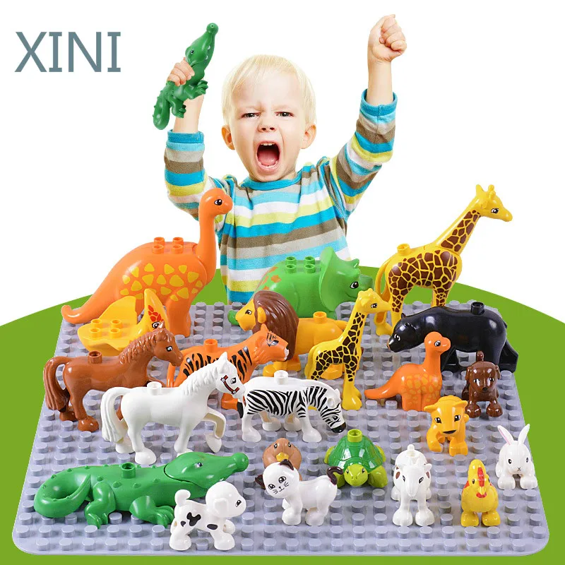 36 Style Cute Animal Zoo Forest Farm Big Building Blocks Kids Toys DIY Set Brick Compatible All Brands Duplo Christmas Gifts
36 Style Cute Animal Zoo Forest Farm Big Building Blocks Kids Toys DIY Set Brick Compatible All Brands Duplo Christmas Gifts