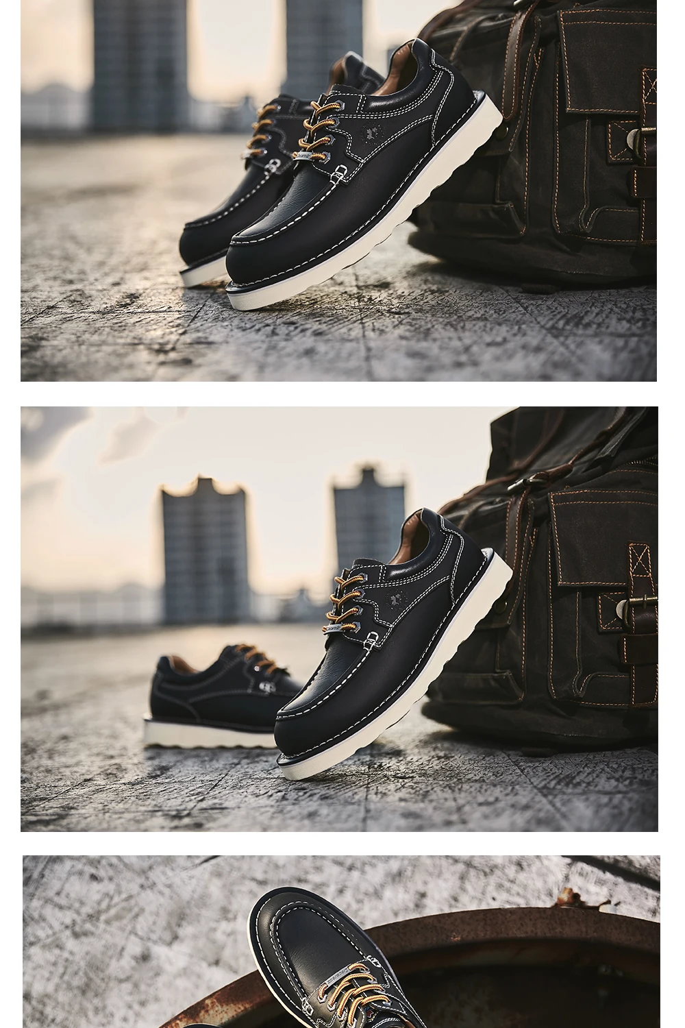 DECARSDZ Genuine leather Men Shoes Autumn New Comfy Lace-up Men Casual Shoes Man outdoor Durable outsole Men's Shoes Size 38-45