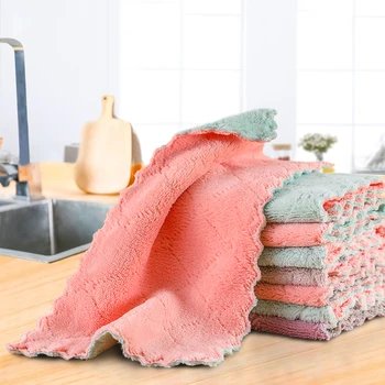 5-20pcs Double-layer Absorbent Microfiber Kitchen Dish Cloth Non-stick Oil Cleaning Wiping Towel Quick-drying Kichen Accessories
5-20pcs Double-layer Absorbent Microfiber Kitchen Dish Cloth Non-stick Oil Cleaning Wiping Towel Quick-drying Kichen Accessories