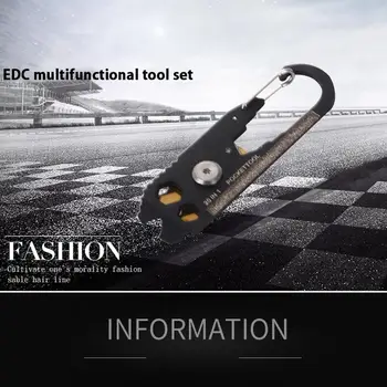 Key ring safety buckle 20 in 1 multi-functional portable tool outdoor mountaineering buckle EDC multi-functional tool set
Key ring safety buckle 20 in 1 multi-functional portable tool outdoor mountaineering buckle EDC multi-functional tool set