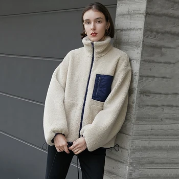 Loose Fit Camel Split Big Size Thick Lambswool Coat Parkas New Long Sleeve Women Fashion Tide Autumn Winter 2020 1M608
Loose Fit Camel Split Big Size Thick Lambswool Coat Parkas New Long Sleeve Women Fashion Tide Autumn Winter 2020 1M608