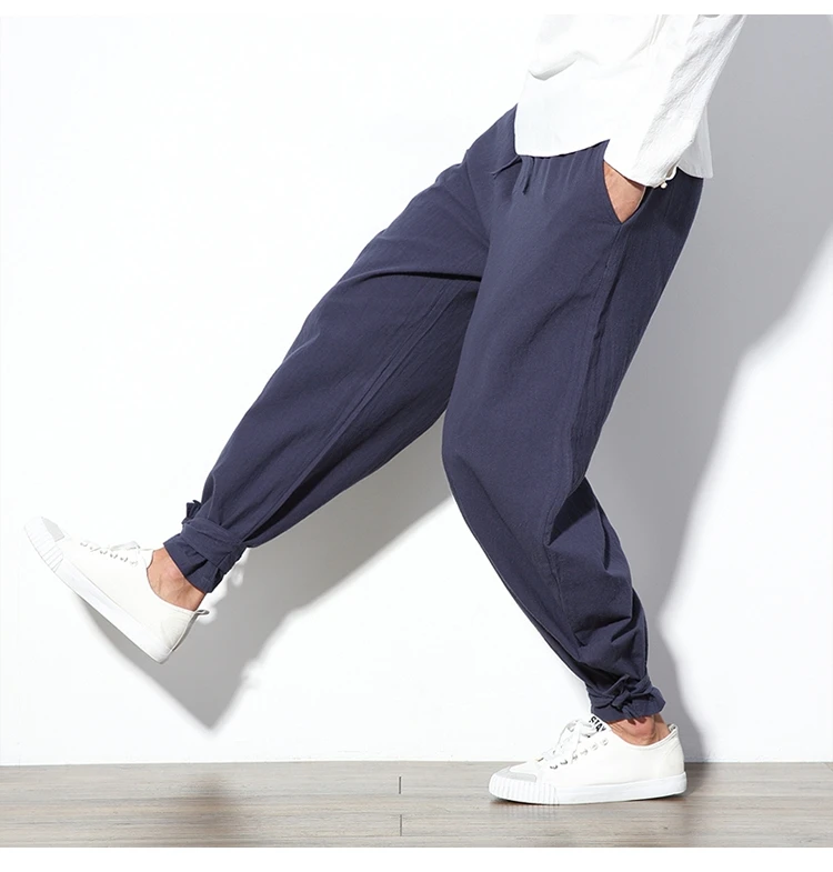 Sinicism Store 5XL Cotton Linen Harem Pants Men Jogger Pants Male Trousers Chinese Traditional Cloths Belts Plus Size Sinicism Store 5XL Cotton Linen Harem Pants Men Jogger Pants Male Trousers Chinese Traditional Cloths Belts Plus Size