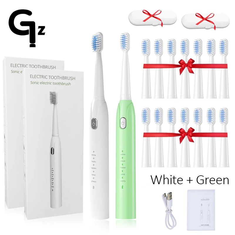 GeZhou S802 Sonic Electric Toothbrush Tooth brush USB Rechargeable adult Waterproof Ultrasonic automatic 5 Mode with Travel case
GeZhou S802 Sonic Electric Toothbrush Tooth brush USB Rechargeable adult Waterproof Ultrasonic automatic 5 Mode with Travel case