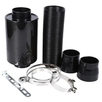 76mm 3" Car Carbon Fiber Induction Air Intake Filter Kit Ram Filter Box Cold Air Intake Bellows System Part with Intake Hose
76mm 3" Car Carbon Fiber Induction Air Intake Filter Kit Ram Filter Box Cold Air Intake Bellows System Part with Intake Hose