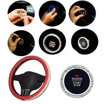 Car Steering Wheel Cover 38cm/15Inch Red PU Leather+Rhinestone Diamond Decor Durable And Practical To Use
Car Steering Wheel Cover 38cm/15Inch Red PU Leather+Rhinestone Diamond Decor Durable And Practical To Use