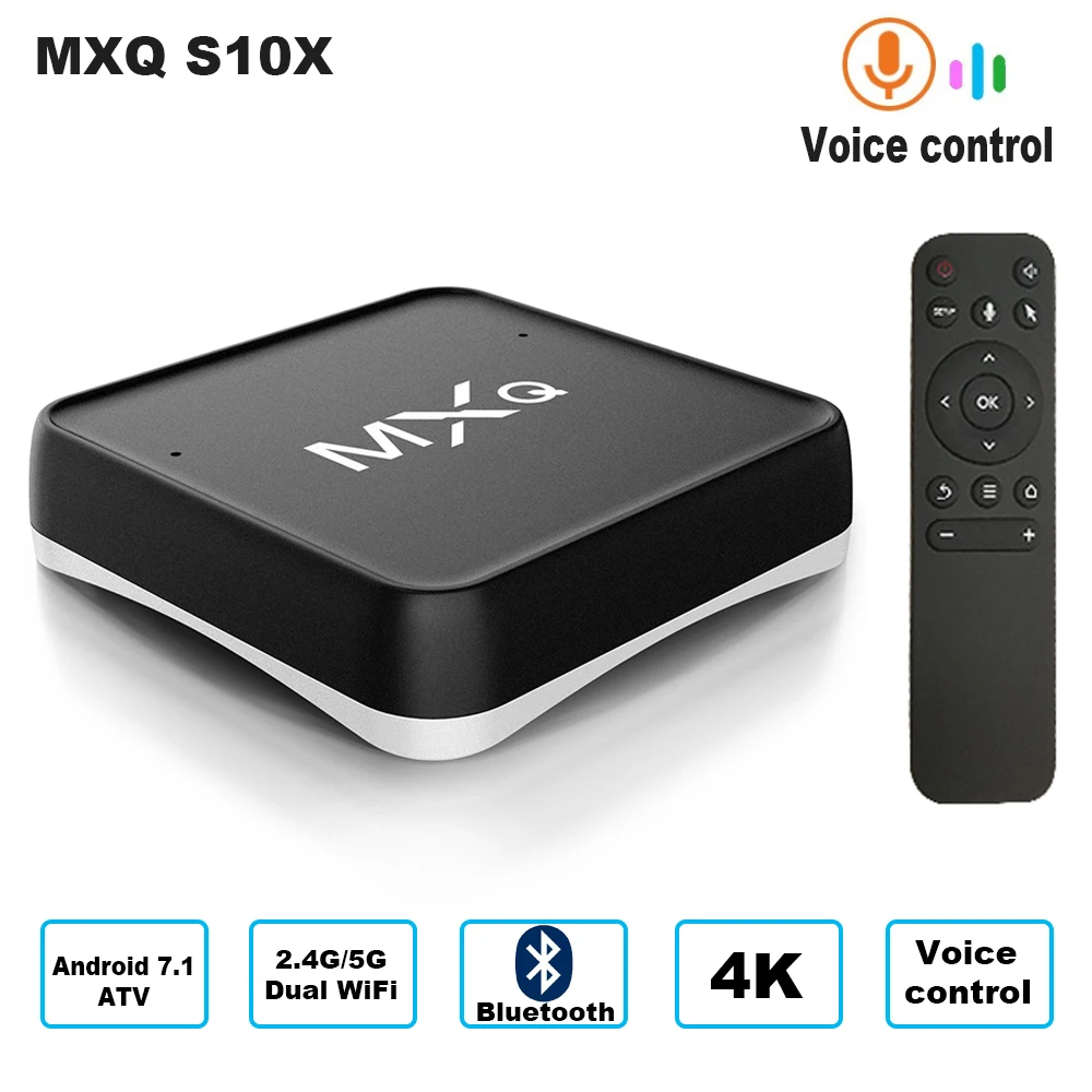 MXQ S10X Voice control tv box Android7.1 2GB 16GB 2.4G/5G Dual Wifi Bluetooth 4k set top box iptv box France iptv 4800 live iptv
MXQ S10X Voice control tv box Android7.1 2GB 16GB 2.4G/5G Dual Wifi Bluetooth 4k set top box iptv box France iptv 4800 live iptv