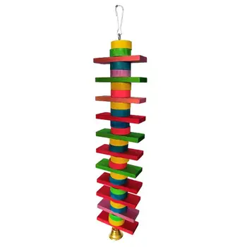 2Pcs Parrot Chewing Toys Pet Bird Hanging Building Blocks Chew Toys with Bells Parrot Colorful Molar E5BB New
2Pcs Parrot Chewing Toys Pet Bird Hanging Building Blocks Chew Toys with Bells Parrot Colorful Molar E5BB New