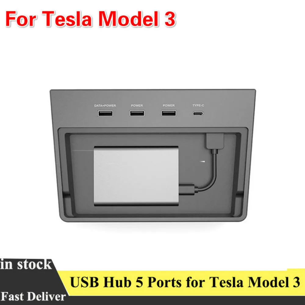 Multi USB Hub 5 Ports SSD Disk Car Interior Center Console Kit Car Accessorie For Tesla Model 3 Type-C Charging Pad Connector
Multi USB Hub 5 Ports SSD Disk Car Interior Center Console Kit Car Accessorie For Tesla Model 3 Type-C Charging Pad Connector