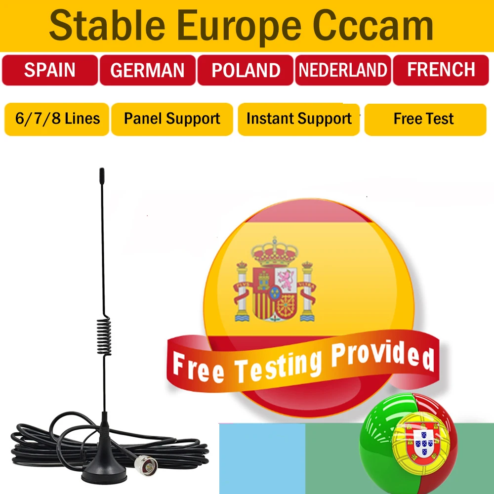 NEWEST 1/2/3 Years of Europe cccam for Satellite TV Receiver WIFI lines FULL HD DVB-S2 Eroupe 7 ccams lines
NEWEST 1/2/3 Years of Europe cccam for Satellite TV Receiver WIFI lines FULL HD DVB-S2 Eroupe 7 ccams lines