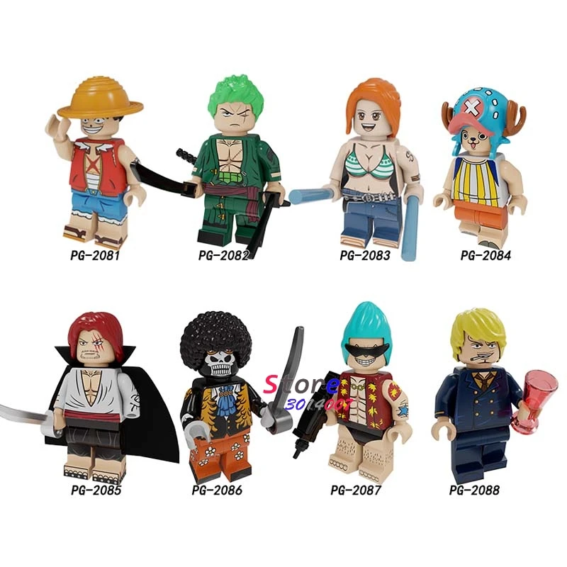50pcs Cartoon Movie Series ONE PIECE Luffy Roronoa Zoro Nami Ultraman Toy Story 4 Buzz Lightyear Building Blocks for children
50pcs Cartoon Movie Series ONE PIECE Luffy Roronoa Zoro Nami Ultraman Toy Story 4 Buzz Lightyear Building Blocks for children