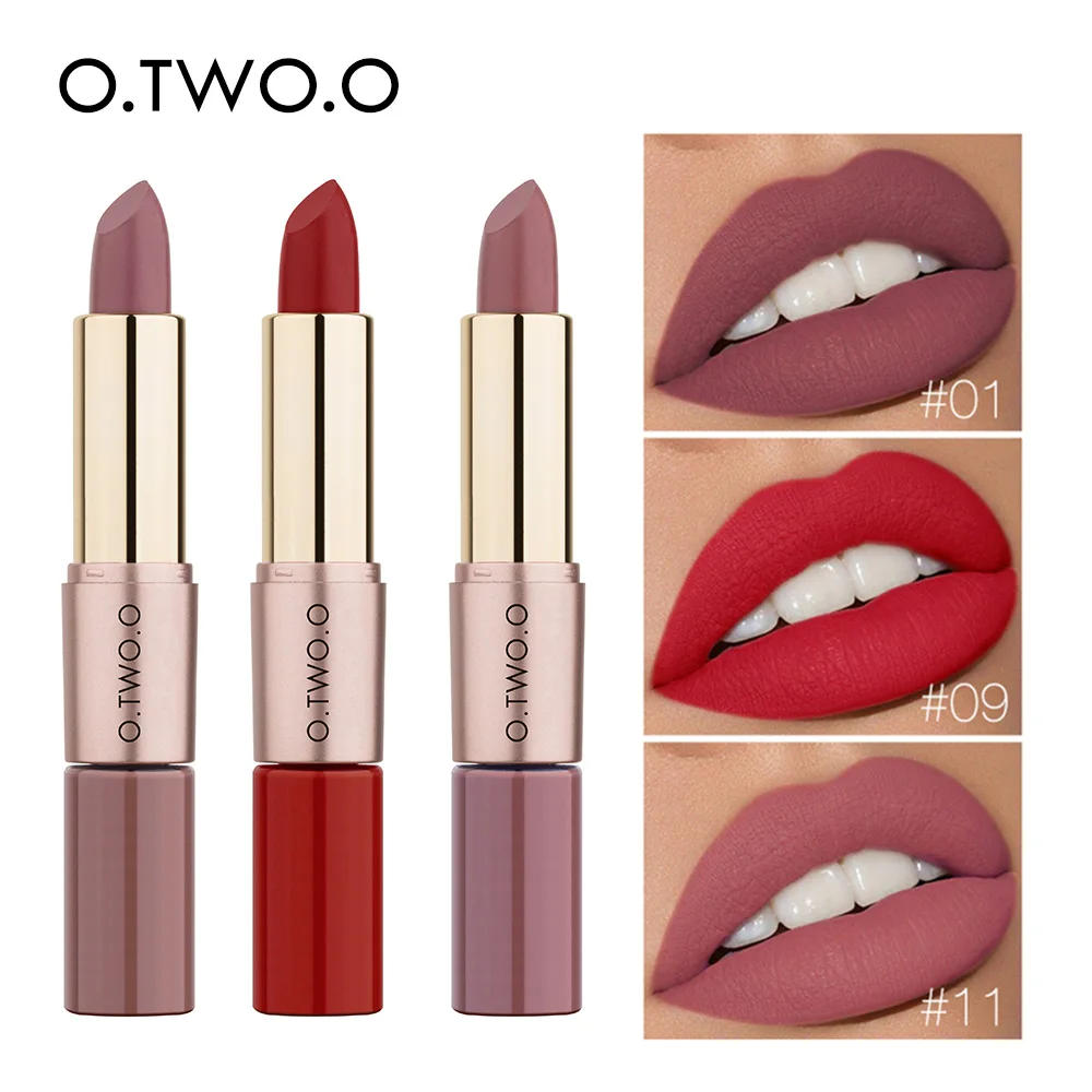 O.TWO.O 3pcs/set 2 in 1 Matte Lipstick Velvet Lip Gloss Long Lasting Moisturizing Cosmetic Red Lip Nude Lipstick Waterproof
O.TWO.O 3pcs/set 2 in 1 Matte Lipstick Velvet Lip Gloss Long Lasting Moisturizing Cosmetic Red Lip Nude Lipstick Waterproof
