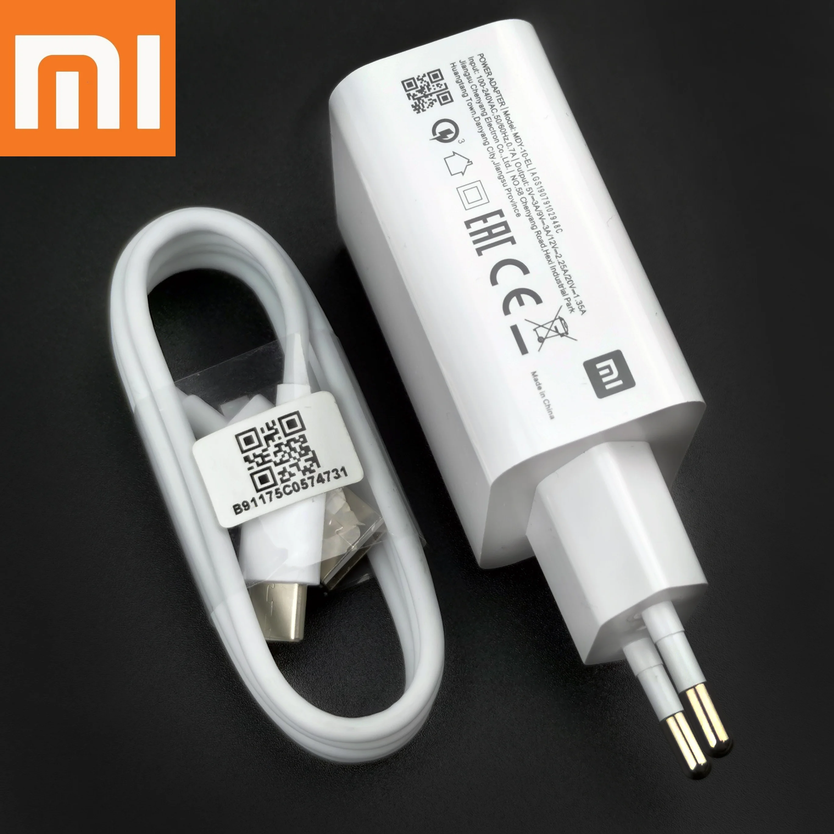 Зарядное устройство XiaoMi Redmi K30 Pro 27 Вт QC4.0 USB PD адаптер для быстрой зарядки кабель Type