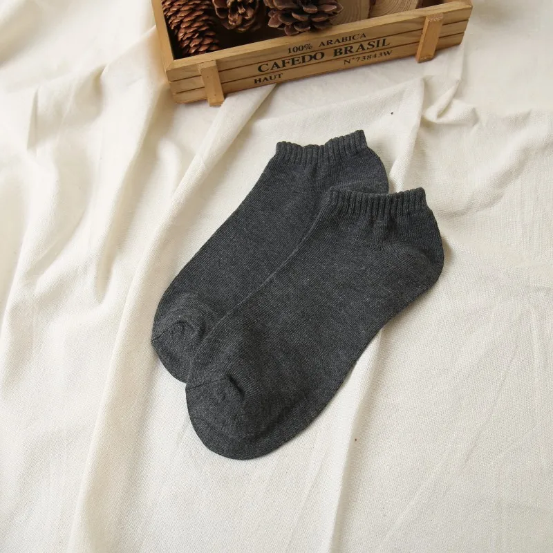 4 1Pair Breathable Cartoon Socks Men Summer Spring Sock Dress Black Low Cut Ankle Sock Fashion Solid Non-slip Cotton Boat Socks