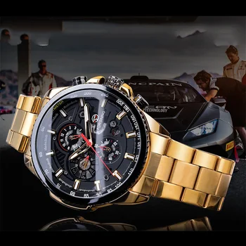 TurnFinger Multifunctional Men's Mechanical Wrist Military Watch Sports Outdoor Classic Fashion High-end Luxury Waterproof Date
TurnFinger Multifunctional Men's Mechanical Wrist Military Watch Sports Outdoor Classic Fashion High-end Luxury Waterproof Date