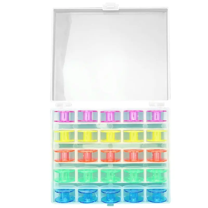 25Pcs 5 Colors Shuttle Core Box Plastic Empty Bobbins Sewing Machine Spools Storage For Home Needlework Tool Accessories
25Pcs 5 Colors Shuttle Core Box Plastic Empty Bobbins Sewing Machine Spools Storage For Home Needlework Tool Accessories