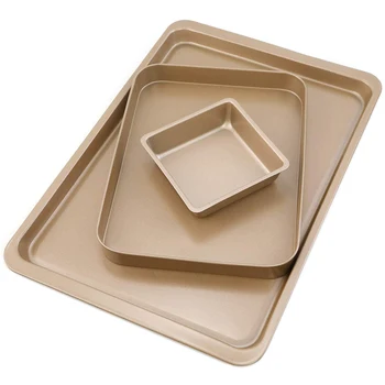 Baking Tray Set, Nonstick Cookie Pan Set Professional Baking Sheet, Bakeware Rectangular Cake Pan for Oven 3-Pieces
Baking Tray Set, Nonstick Cookie Pan Set Professional Baking Sheet, Bakeware Rectangular Cake Pan for Oven 3-Pieces