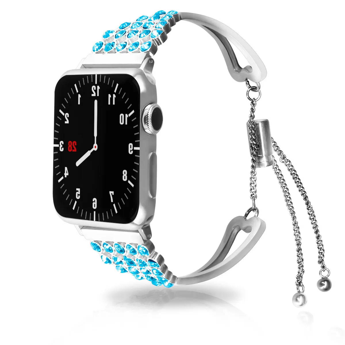 Women Strap for Apple Watch band 38mm 42mm iWatch 4 Band 40mm 44mm Bling Stainless Steel Metal Bracelet Apple Watch 4 3 2 1 
Women Strap for Apple Watch band 38mm 42mm iWatch 4 Band 40mm 44mm Bling Stainless Steel Metal Bracelet Apple Watch 4 3 2 1