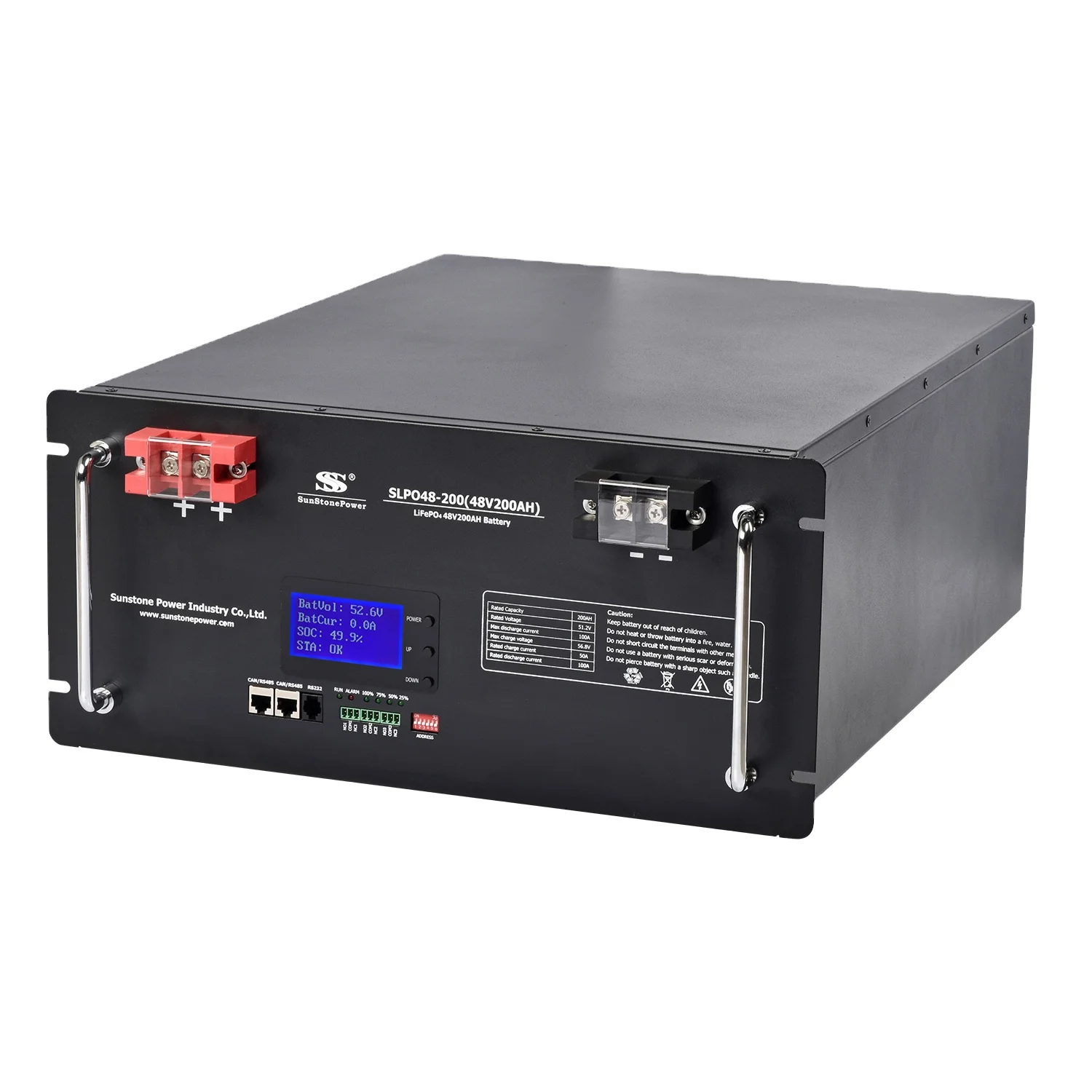 Sunstone Power lithium ion battery 48v 200ah rs485 deep cycle solar storage system
Sunstone Power lithium ion battery 48v 200ah rs485 deep cycle solar storage system