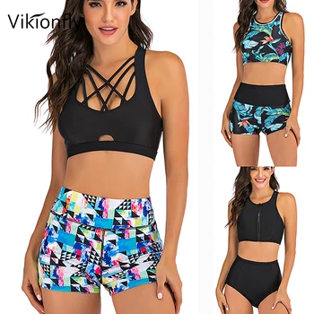 Vikionfly High Waist Bikini Set With Shorts Swimsuit Women 2020 Print Sport Swim Gym Push Up Swimwear Bathing Suit Plus Size XXL
Vikionfly High Waist Bikini Set With Shorts Swimsuit Women 2020 Print Sport Swim Gym Push Up Swimwear Bathing Suit Plus Size XXL