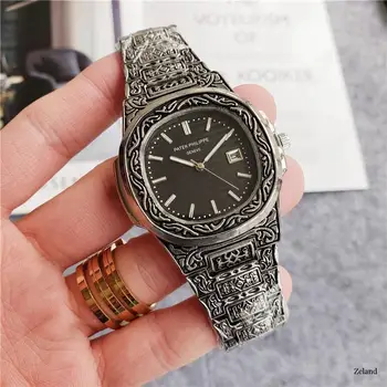 Top Brand Carved Men's Watch Stainless Steel Strap High Quality Fashion Designer Gold Black Watch 22
Top Brand Carved Men's Watch Stainless Steel Strap High Quality Fashion Designer Gold Black Watch 22