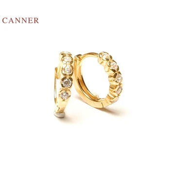 CANNER Real 925 Sterling Silver Earrings For Women Circle Zircon Hipster Earrings Hoops Zircon Diamond Korean Jewelry Pendientes 
CANNER Real 925 Sterling Silver Earrings For Women Circle Zircon Hipster Earrings Hoops Zircon Diamond Korean Jewelry Pendientes