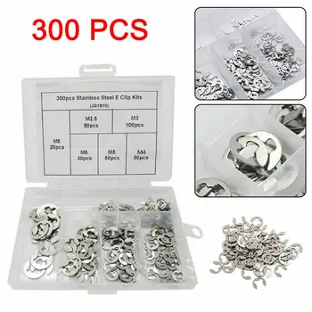 300Pcs Stainless Steel Circlip Cir Clip E C Clips Washer Assortment Kit with Plastic Case For Shaft Fastener M2.5/3/4/5/6/8
300Pcs Stainless Steel Circlip Cir Clip E C Clips Washer Assortment Kit with Plastic Case For Shaft Fastener M2.5/3/4/5/6/8