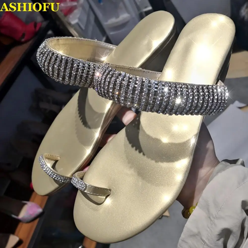 ASHIOFU Handmade Womens Slippers Real Photos Summer Party Casual Flat Slipper Beach Solid Outdoor Fashion Flip-flop Shoes
ASHIOFU Handmade Womens Slippers Real Photos Summer Party Casual Flat Slipper Beach Solid Outdoor Fashion Flip-flop Shoes