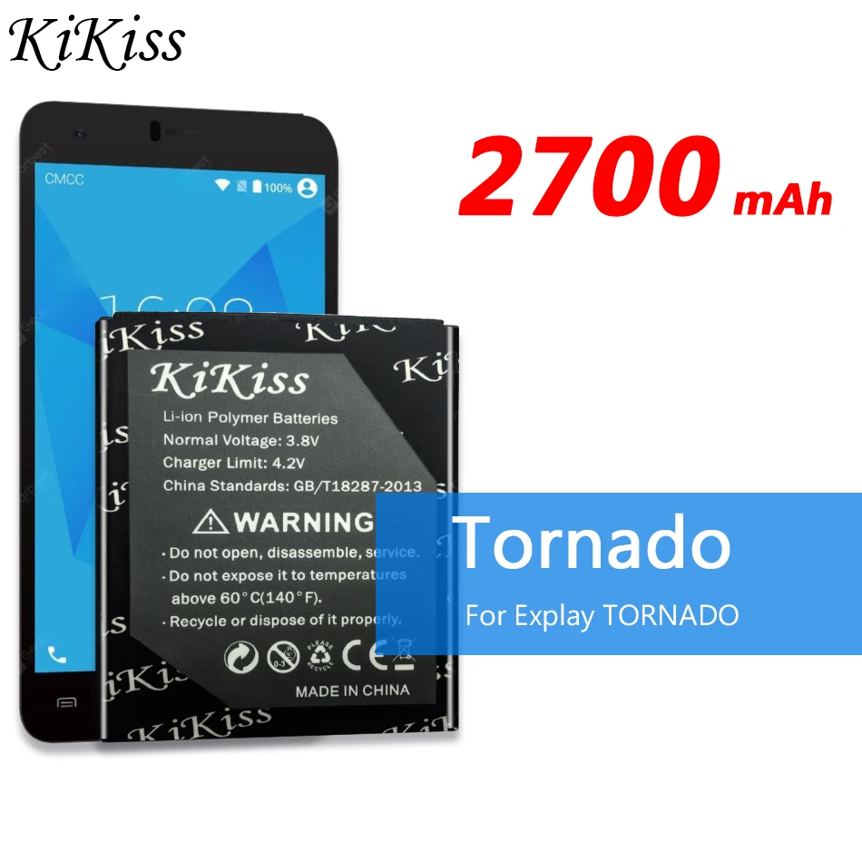 2700 мАч аккумулятор для сотового телефона повышенной емкости Explay TORNADO + трек-код |