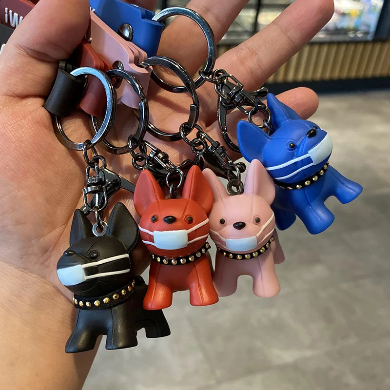 New Classic Antiepidemic Punk Fight Dog Key Chain Man Mask The Dog Car Keychains Jewelry Pu Leather Dog Woman Bag Charm Key Ring
New Classic Antiepidemic Punk Fight Dog Key Chain Man Mask The Dog Car Keychains Jewelry Pu Leather Dog Woman Bag Charm Key Ring