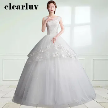 Sleeveless Wedding Dress DR689 O-Neck Long Vestidos De Novia Lace Up Elegant Bridal Dresses Embroidery Sequined Wedding Gowns 
Sleeveless Wedding Dress DR689 O-Neck Long Vestidos De Novia Lace Up Elegant Bridal Dresses Embroidery Sequined Wedding Gowns