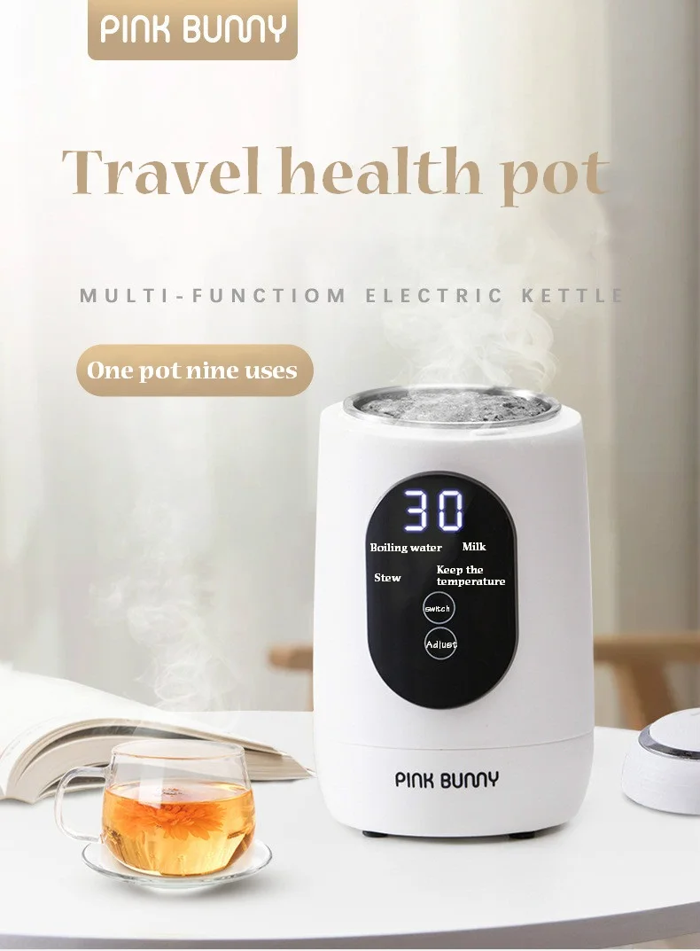Bunny Rabbit Electric Kettle Mini Multi-Function Portable Kettle Small Folding Handle Constant Temperature Health Pot Insulation
Bunny Rabbit Electric Kettle Mini Multi-Function Portable Kettle Small Folding Handle Constant Temperature Health Pot Insulation