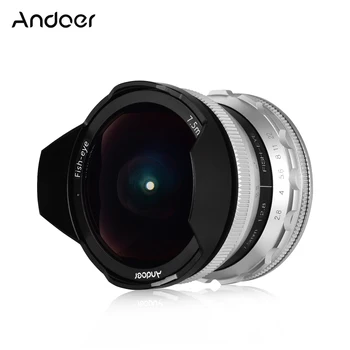 Andoer 7.5mm F2.8 Fisheye Lens 180 Degree Angle Apply to All Single Series for Sony Fuji Canon E Mount Micro Mirrorless Camera
Andoer 7.5mm F2.8 Fisheye Lens 180 Degree Angle Apply to All Single Series for Sony Fuji Canon E Mount Micro Mirrorless Camera