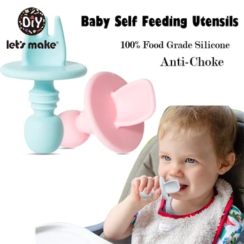 Let's Make 1/2pc Silicone Spoon With Fork Bending Baby Products Safe Smooth Kids Feeding Bowl Toddler Feeding Tableware
Let's Make 1/2pc Silicone Spoon With Fork Bending Baby Products Safe Smooth Kids Feeding Bowl Toddler Feeding Tableware