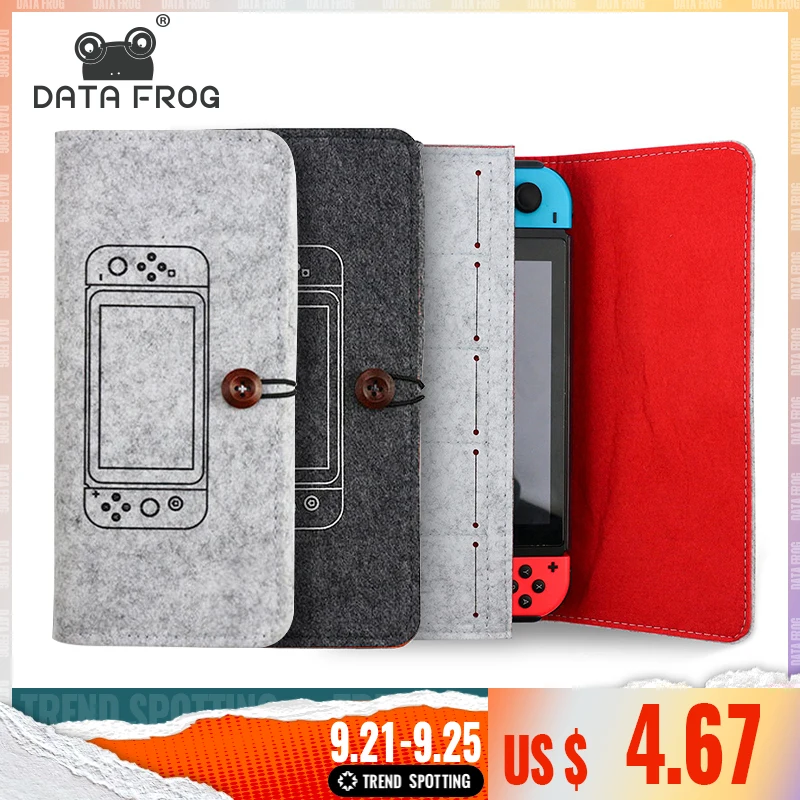 Data Frog Felt Pouch Protection Bag Storage Package For Nintend Switch Carrying Soft Case with 5 Game Cards For Nintend Switch
Data Frog Felt Pouch Protection Bag Storage Package For Nintend Switch Carrying Soft Case with 5 Game Cards For Nintend Switch