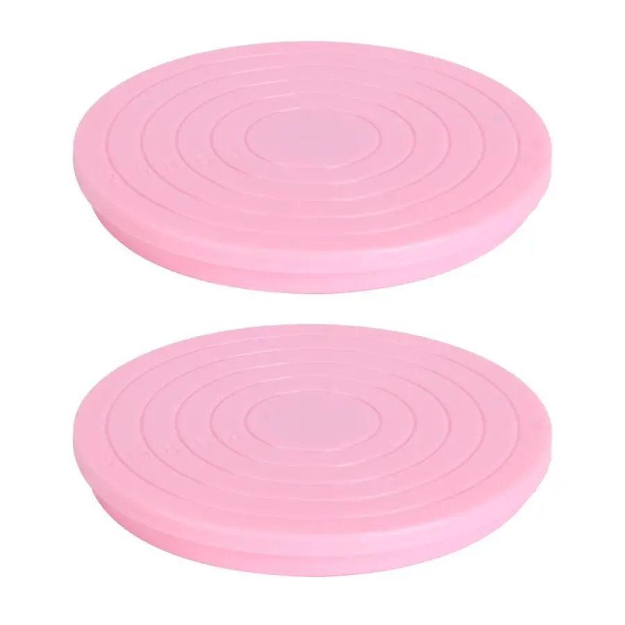 2Pcs Mini 360 Degree Rotating Cake Base Stand Decorating Turntable Kitchen Baking Tool Accessory
2Pcs Mini 360 Degree Rotating Cake Base Stand Decorating Turntable Kitchen Baking Tool Accessory