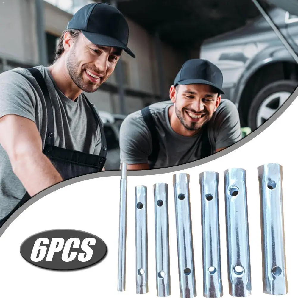 6pcs/set Tubular Box Wrench Set 6-19mm Hollow Socket Repair Spark-plug Bar Tube Set Double Ended Wrench Tool Spanner M2D3
6pcs/set Tubular Box Wrench Set 6-19mm Hollow Socket Repair Spark-plug Bar Tube Set Double Ended Wrench Tool Spanner M2D3