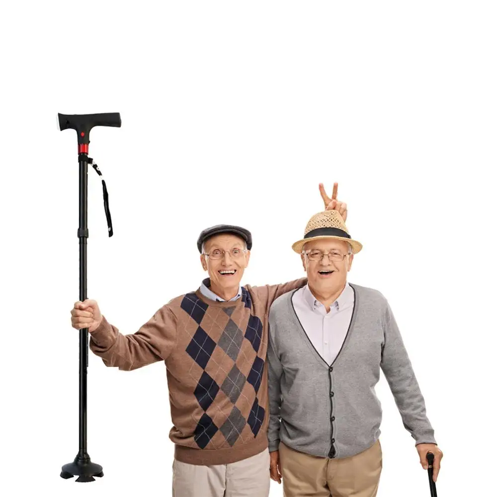 Smart Folding LED Light Canes Hiking Climbing Crutches Safety Elderly Anti-slip T-handle Walking Stick with Alarm
Smart Folding LED Light Canes Hiking Climbing Crutches Safety Elderly Anti-slip T-handle Walking Stick with Alarm