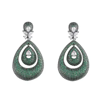 MECHOSEN Women's Banquet Party Classic Water Drop Double Full Flower Zircon Green Jewelry Earrings Women Engagement Bride Weddin 
MECHOSEN Women's Banquet Party Classic Water Drop Double Full Flower Zircon Green Jewelry Earrings Women Engagement Bride Weddin