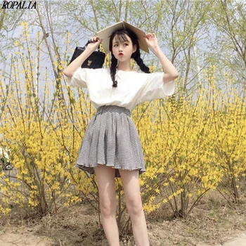 2 Pcs/Set Girls Sweet Round Neck Solid Short Sleeve Lace T Shirt + Striped Skirt Two-Piece Set
2 Pcs/Set Girls Sweet Round Neck Solid Short Sleeve Lace T Shirt + Striped Skirt Two-Piece Set