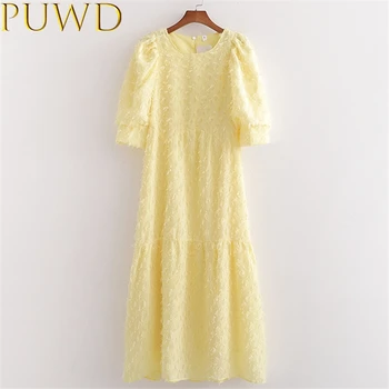 Sweet women soild long dress 2020 summer fashion ladies o-neck dresses female lantern sleeve dress girls chic vestidos
Sweet women soild long dress 2020 summer fashion ladies o-neck dresses female lantern sleeve dress girls chic vestidos