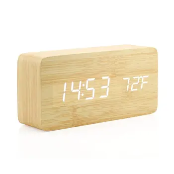 Stylish Multifunctional LED Alarm Clock Creative Wooden USB Power Supply Digital Alarm Clock With Voice Control
Stylish Multifunctional LED Alarm Clock Creative Wooden USB Power Supply Digital Alarm Clock With Voice Control
