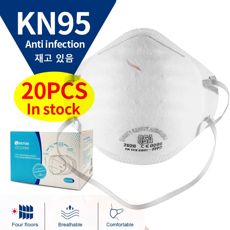 100Pcs N95 Anti-fog Mask FFP2 KF94 FFP2 Grade Round Mask Non-woven Dust Mask 95% Filtration PM2.5 Anti Influenza Breathing Masks
100Pcs N95 Anti-fog Mask FFP2 KF94 FFP2 Grade Round Mask Non-woven Dust Mask 95% Filtration PM2.5 Anti Influenza Breathing Masks