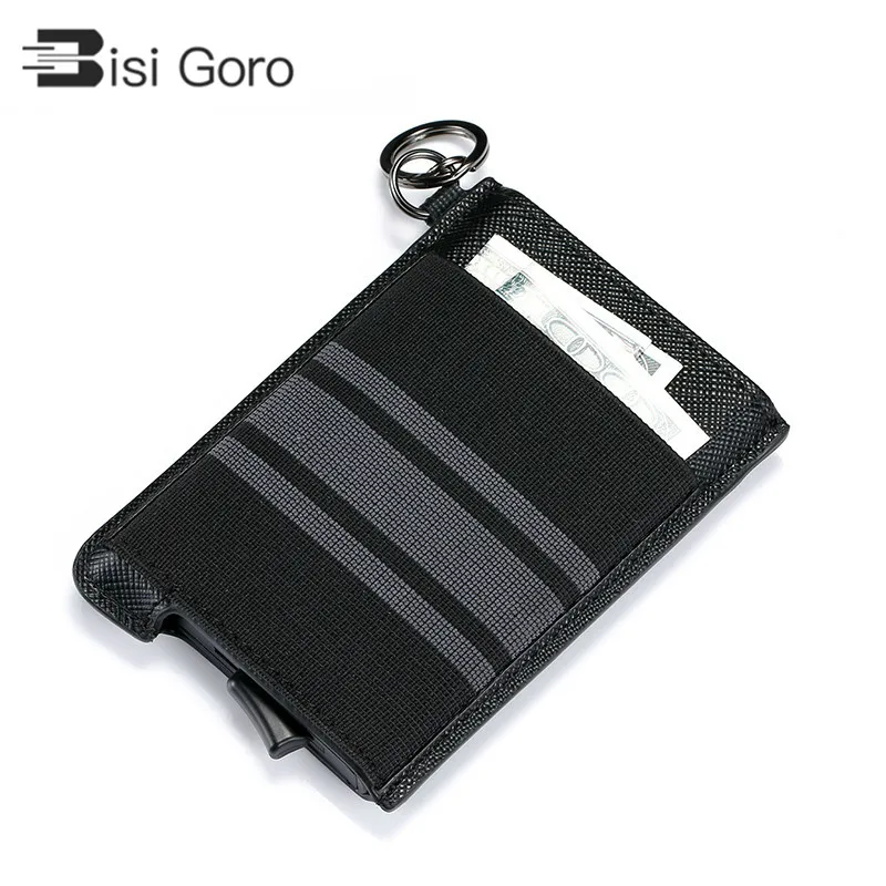 BISI GORO RFID Smart Card Holder Aluminum Box Pup Up Card Wallet Cowhide Business Card Case Slim Anti-theft Security ID Holders
BISI GORO RFID Smart Card Holder Aluminum Box Pup Up Card Wallet Cowhide Business Card Case Slim Anti-theft Security ID Holders