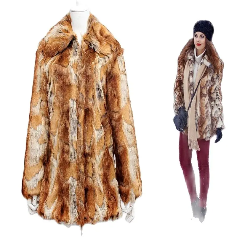2021 Autumn & Winter Thick Warm Long Fur Coat Tiger stripes leopard Women Faux Fur Coat Jacket Winter Fur Coat Female
2021 Autumn & Winter Thick Warm Long Fur Coat Tiger stripes leopard Women Faux Fur Coat Jacket Winter Fur Coat Female