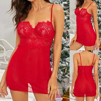 #18 Women Sleepwear Lingerie Lace Underwire Racy Muslin Underwear Nigdress+Briefs sexy nigwear lace Sleepwear Babydoll 
#18 Women Sleepwear Lingerie Lace Underwire Racy Muslin Underwear Nigdress+Briefs sexy nigwear lace Sleepwear Babydoll