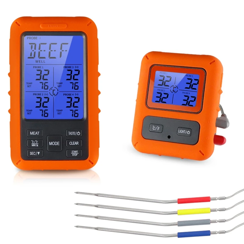 Wireless Food Thermometer Home Kitchen Remote Barbecue Thermometer Electronic Digital Thermometer (Probe Waterproof)
Wireless Food Thermometer Home Kitchen Remote Barbecue Thermometer Electronic Digital Thermometer (Probe Waterproof)