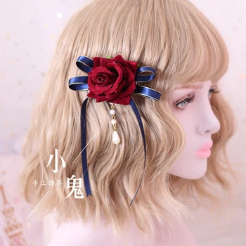 Multicolor New Japanese Lolita Dark Gothic Bowknot Rose Pearl pendant Hair Clip gorgeous Headdress Cosplay Hair Accessories
Multicolor New Japanese Lolita Dark Gothic Bowknot Rose Pearl pendant Hair Clip gorgeous Headdress Cosplay Hair Accessories